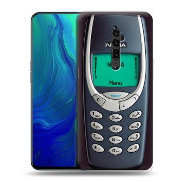 Пластиковый чехол на OPPO Reno 10x Zoom с принтом Старый телефон