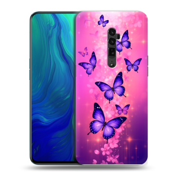 Пластиковый чехол на OPPO Reno 10x Zoom с принтом Бабочки