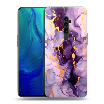 Пластиковый чехол на OPPO Reno 10x Zoom с принтом Мрамор