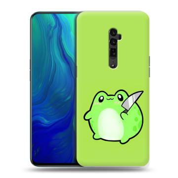 Пластиковый чехол на OPPO Reno 10x Zoom с принтом Лягушенок