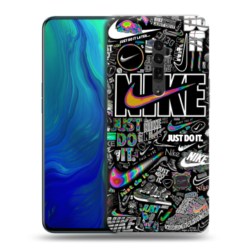 Пластиковый чехол на OPPO Reno 10x Zoom с принтом Найк