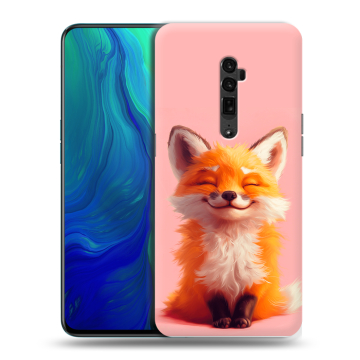 Пластиковый чехол на OPPO Reno 10x Zoom с принтом милая лиса