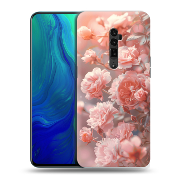 Пластиковый чехол на OPPO Reno 10x Zoom с принтом Розовые розы