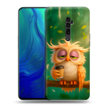 Пластиковый чехол на OPPO Reno 10x Zoom с принтом сова