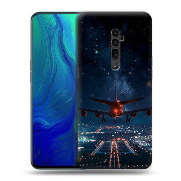 Пластиковый чехол на OPPO Reno 10x Zoom с принтом самолет