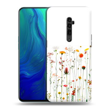 Пластиковый чехол на OPPO Reno 10x Zoom с принтом цветы