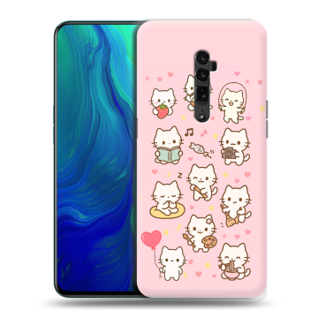 Пластиковый чехол на OPPO Reno 10x Zoom с принтом Hello Kitty Хелоу Кити