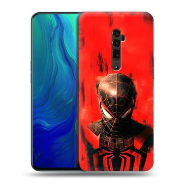 Пластиковый чехол на OPPO Reno 10x Zoom с принтом человек паук spiderman