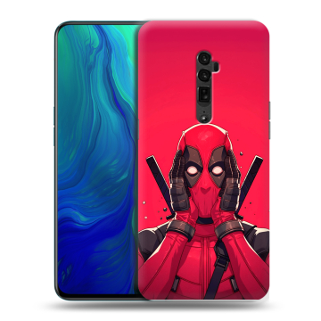 Пластиковый чехол на OPPO Reno 10x Zoom с принтом Дедпул Deadpool