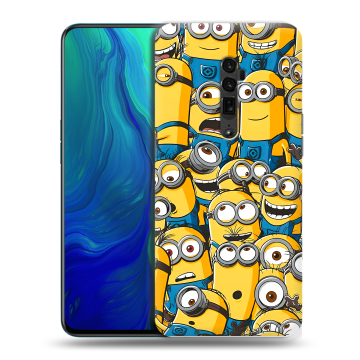 Пластиковый чехол на OPPO Reno 10x Zoom с принтом Миньоны