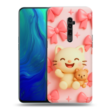 Пластиковый чехол на OPPO Reno 10x Zoom с принтом для девочек