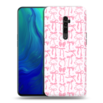 Пластиковый чехол на OPPO Reno 10x Zoom с принтом Розовые бантики