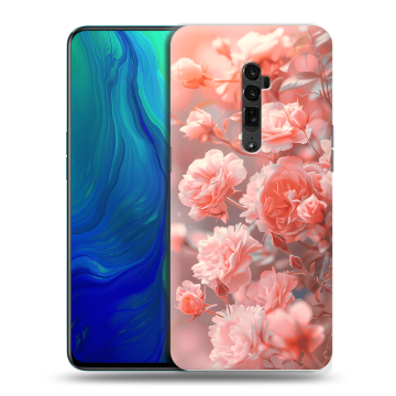 Пластиковый чехол на OPPO Reno 10x Zoom с принтом Розы цветы