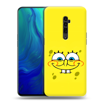 Пластиковый чехол на OPPO Reno 10x Zoom с принтом спанчбоб спанч боб