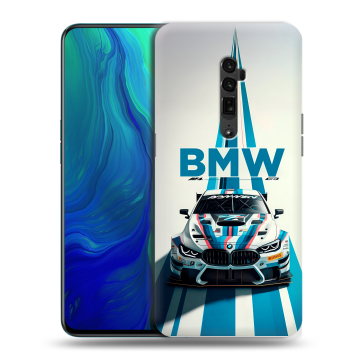 Пластиковый чехол на OPPO Reno 10x Zoom с принтом БМВ BMW