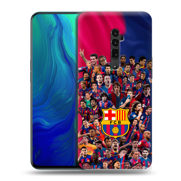 Пластиковый чехол на OPPO Reno 10x Zoom с принтом Барселона Barcelona