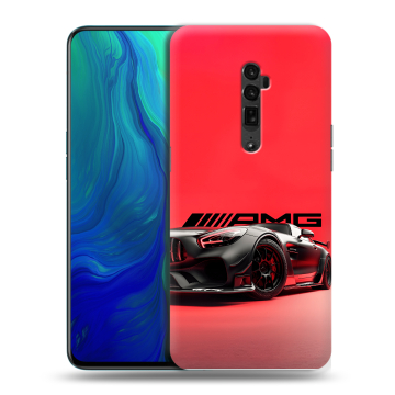 Пластиковый чехол на OPPO Reno 10x Zoom с принтом Мерседес Mercedes AMG