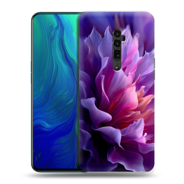 Пластиковый чехол на OPPO Reno 10x Zoom с принтом женский цветы