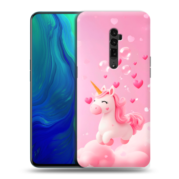 Пластиковый чехол на OPPO Reno 10x Zoom с принтом Единорог
