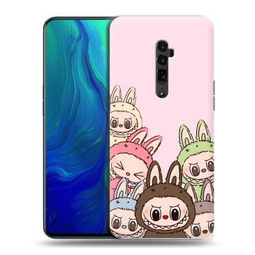 Пластиковый чехол на OPPO Reno 10x Zoom с принтом Лабубу