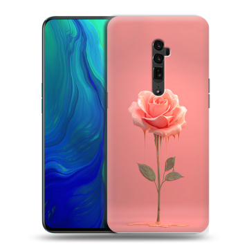 Пластиковый чехол на OPPO Reno 10x Zoom с принтом Розовая роза