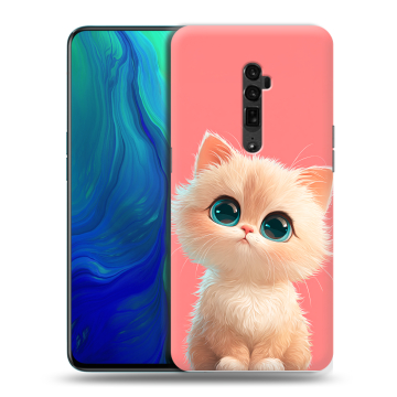Пластиковый чехол на OPPO Reno 10x Zoom с принтом Розовый котенок