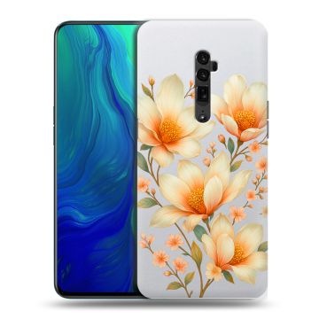 Пластиковый чехол на OPPO Reno 10x Zoom с принтом Цветы