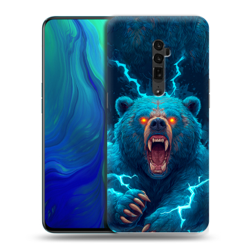 Пластиковый чехол на OPPO Reno 10x Zoom с принтом Медведь