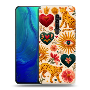 Пластиковый чехол на OPPO Reno 10x Zoom с принтом Модный принт