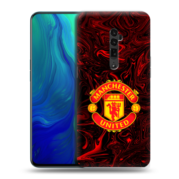 Пластиковый чехол на OPPO Reno 10x Zoom с принтом Manchester United