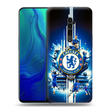 Пластиковый чехол на OPPO Reno 10x Zoom с принтом Chelsea Челси