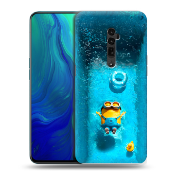 Пластиковый чехол на OPPO Reno 10x Zoom с принтом Миньоны