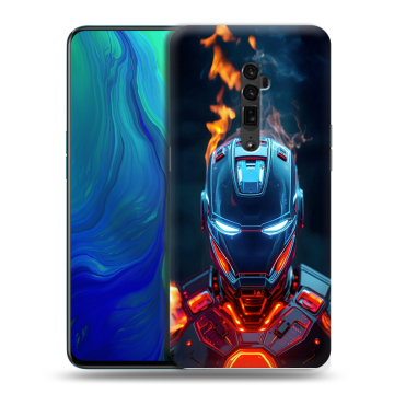 Пластиковый чехол на OPPO Reno 10x Zoom с принтом IronMan Железный человек