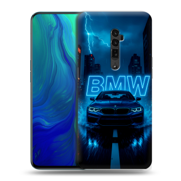 Пластиковый чехол на OPPO Reno 10x Zoom с принтом BMW БМВ
