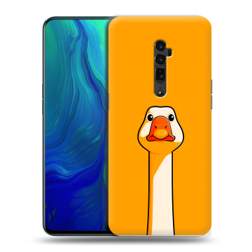 Пластиковый чехол на OPPO Reno 10x Zoom с принтом Смешная утка