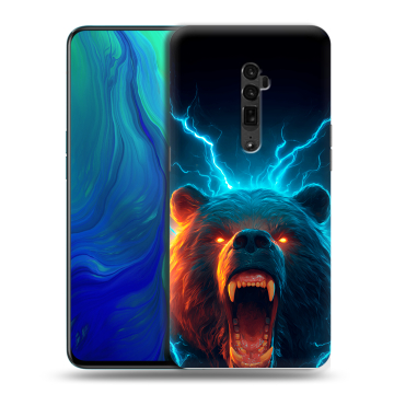 Пластиковый чехол на OPPO Reno 10x Zoom с принтом Медведь