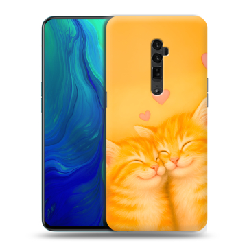 Пластиковый чехол на OPPO Reno 10x Zoom с принтом Милые котята