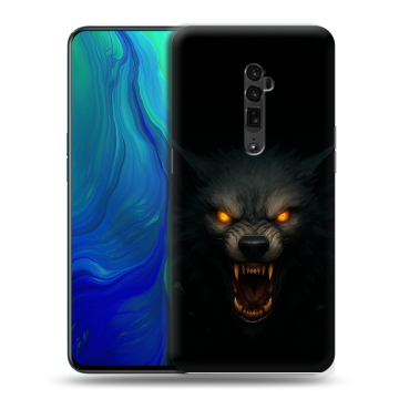 Пластиковый чехол на OPPO Reno 10x Zoom с принтом Волк