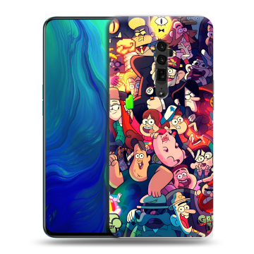Пластиковый чехол на OPPO Reno 10x Zoom с принтом Gravity Falls Гравити Фолз