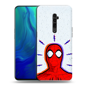 Пластиковый чехол на OPPO Reno 10x Zoom с принтом Spiderman Человек паук