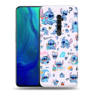 Пластиковый чехол на OPPO Reno 10x Zoom с принтом Лило и Стич
