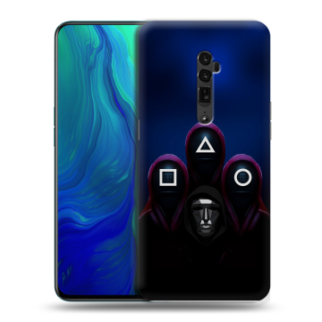 Пластиковый чехол на OPPO Reno 10x Zoom с принтом Игра Кальмара