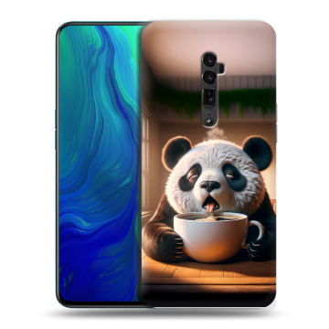 Пластиковый чехол на OPPO Reno 10x Zoom с принтом смешная панда