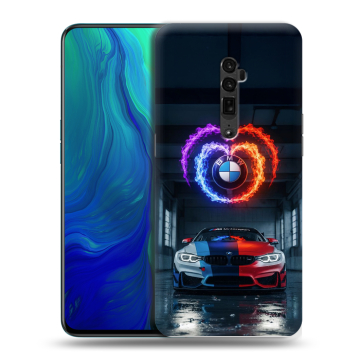 Пластиковый чехол на OPPO Reno 10x Zoom с принтом BMW БМВ