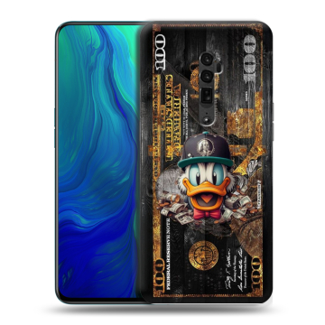 Пластиковый чехол на OPPO Reno 10x Zoom с принтом Дональд Дак Доллар