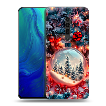Пластиковый чехол на OPPO Reno 10x Zoom с принтом Новый год
