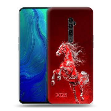 Пластиковый чехол на OPPO Reno 10x Zoom с принтом Новый год