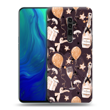 Пластиковый чехол на OPPO Reno 10x Zoom с принтом Новый год