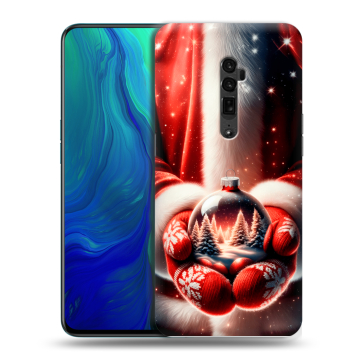 Пластиковый чехол на OPPO Reno 10x Zoom с принтом Новый год