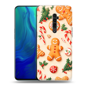 Пластиковый чехол на OPPO Reno 10x Zoom с принтом Новый год